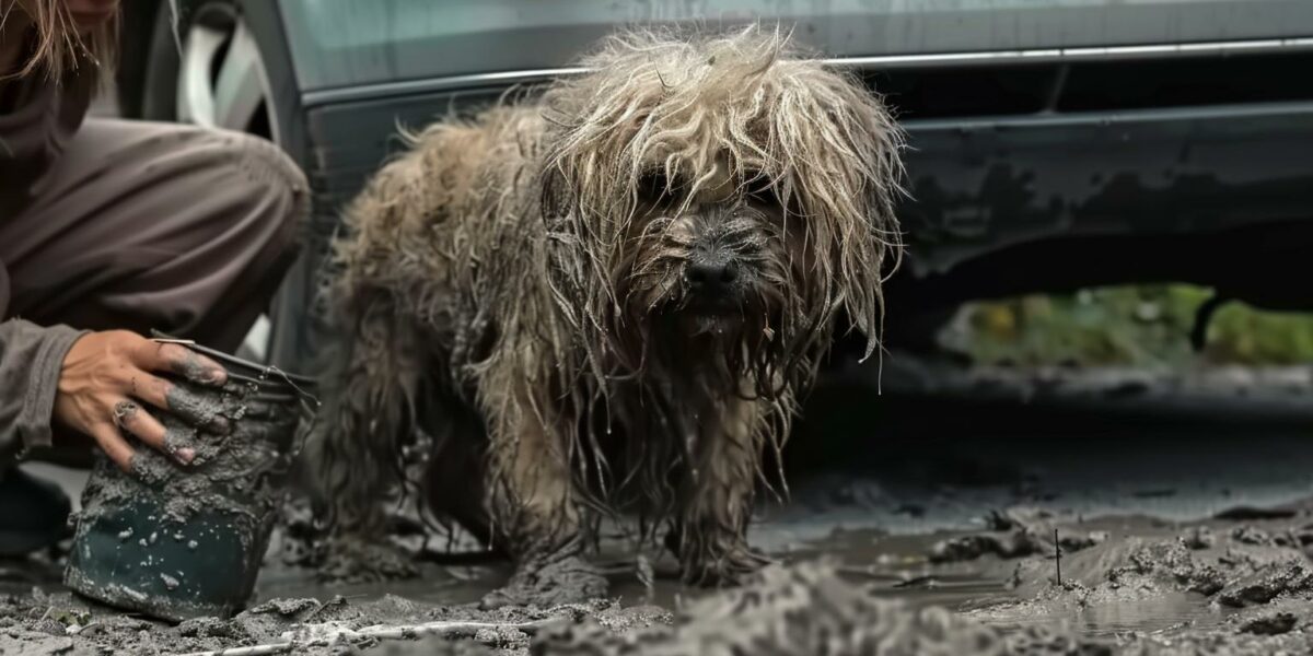 From Shadows to Sunshine: The Unlikely Friendship of a Mud-Caked Stray and a Compassionate Woman