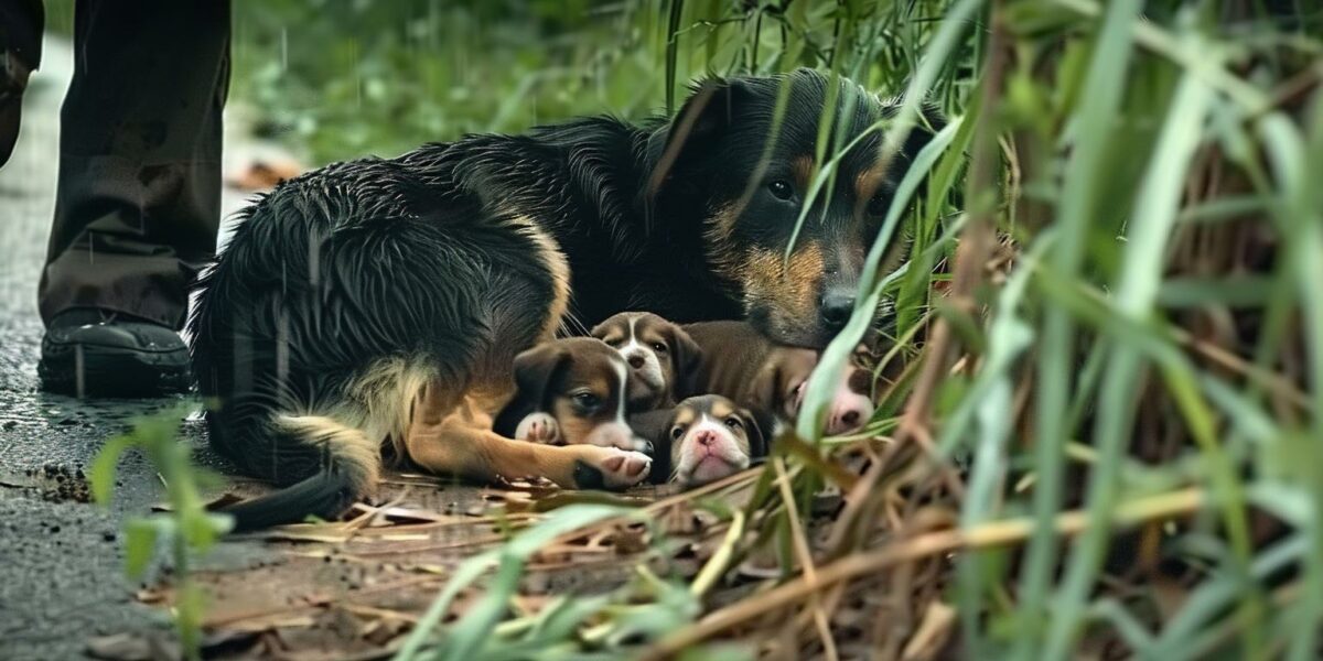 Incredible Rescue: Mama Dog's Desperate Fight for Her Puppies Ends in an Unbelievable Twist
