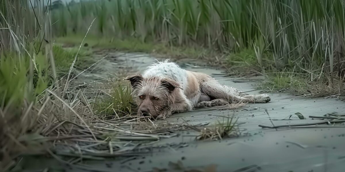 Abandoned Dog Waits in Field, Clinging to Hope Her Owners Will Return