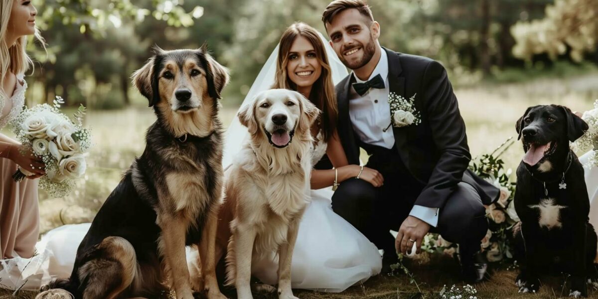 Couple's Wedding Takes an Unexpected Turn with Adorable Four-Legged Guests