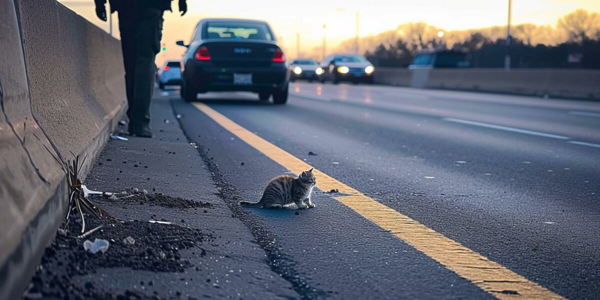 Man's Heart Races When He Discovers What the Fluffy Ball on the Road Really Is