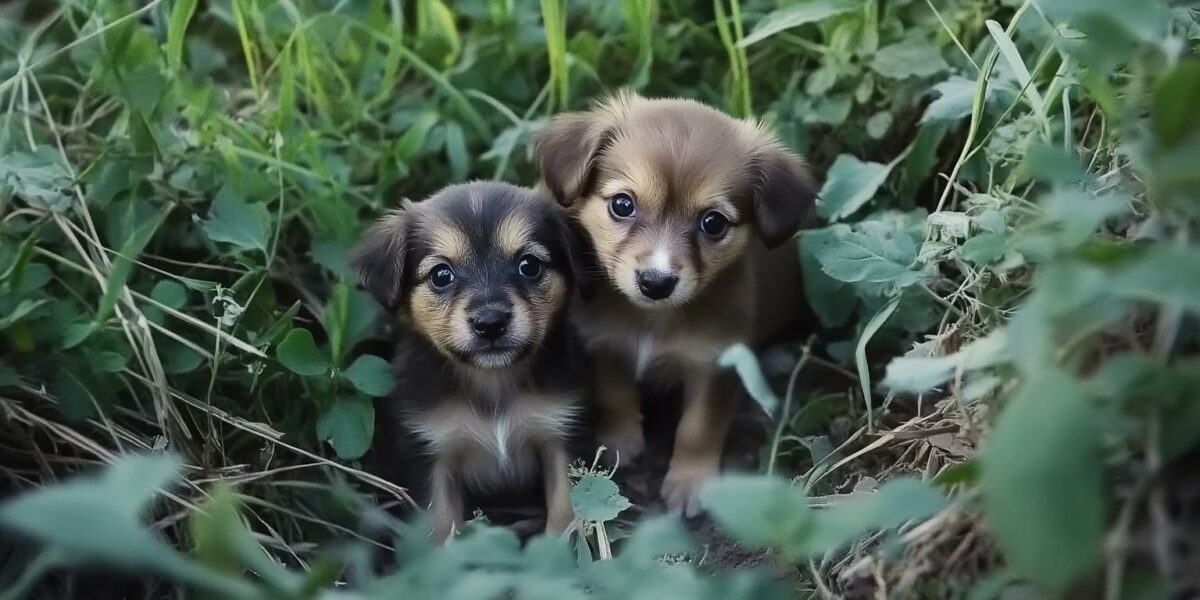 Innocent Puppies' Desperate Plea for Rescue on a Lonely Road Will Break Your Heart