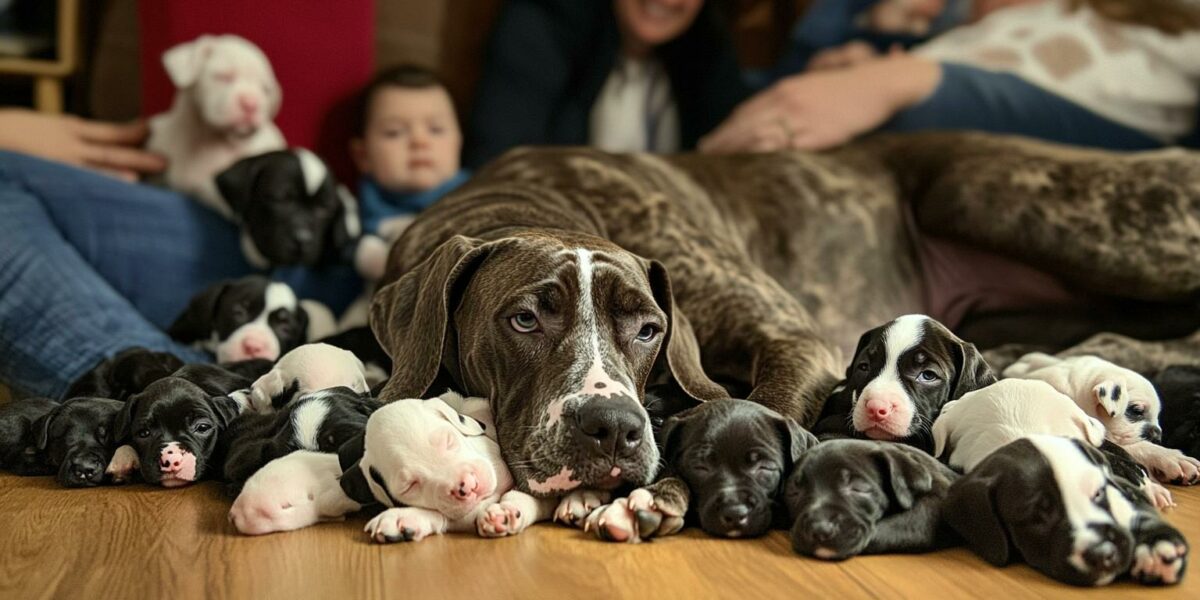 The Unbelievable Journey of a Virginia Great Dane Mama: 21 Puppies in 27 Hours!