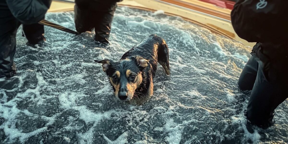 Yacht Crew's Daring Midnight Rescue of Struggling Dog Grabs Hearts