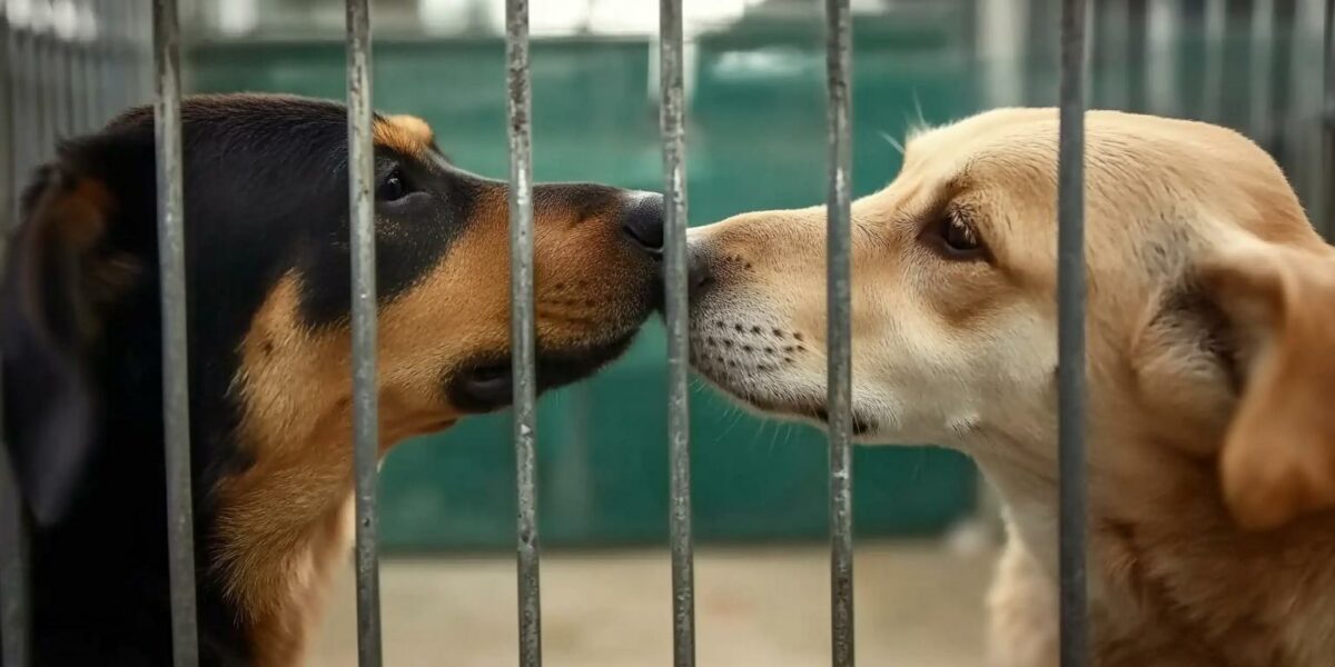 You Won't Believe How These Shelter Dogs Found Comfort in Each Other's Paws