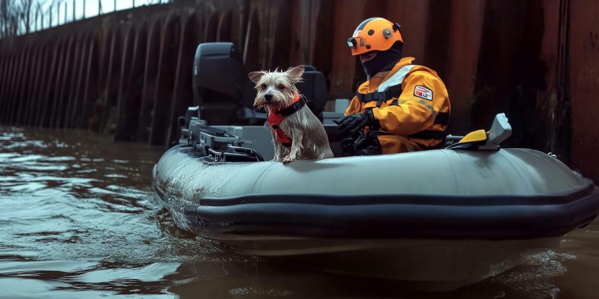 You Won't Believe What Rescuers Found Clinging to the River Wall