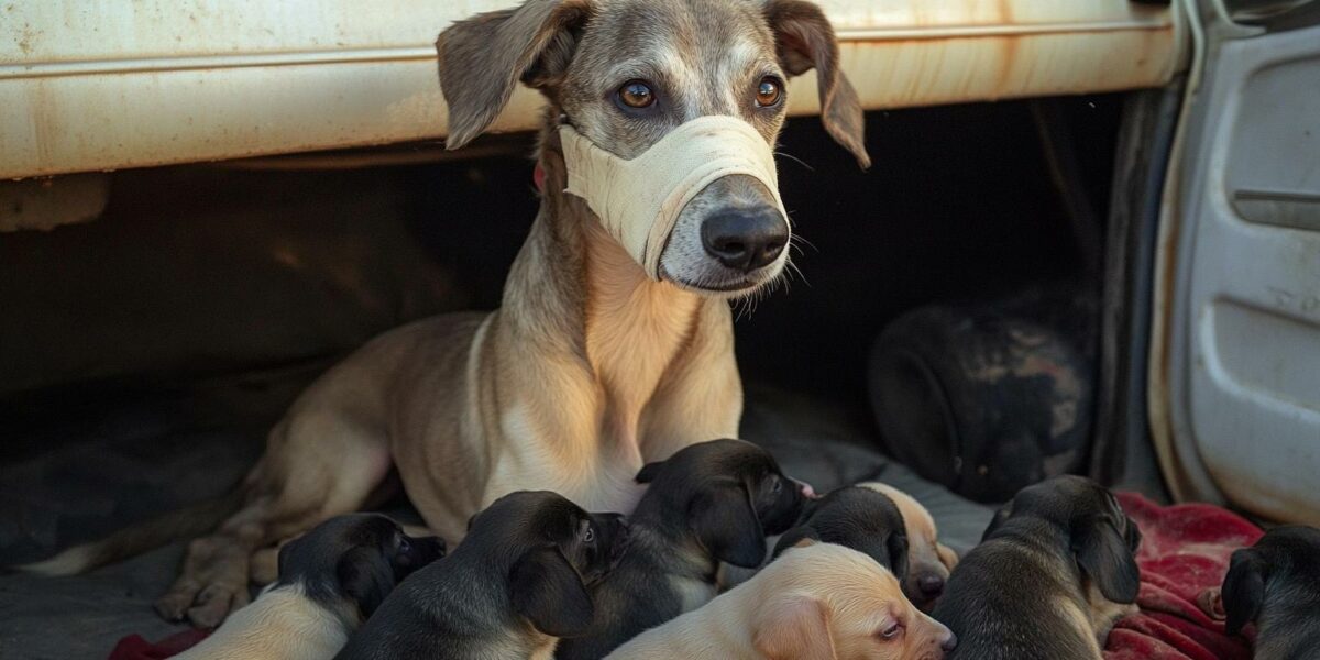 Desperate Mama Dog's Heartbreaking Struggle to Save Her Puppies Will Leave You in Tears