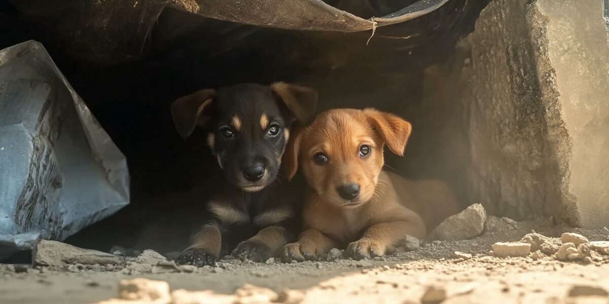 From Fear to Forever: The Unbelievable Journey of These Two Stray Pups