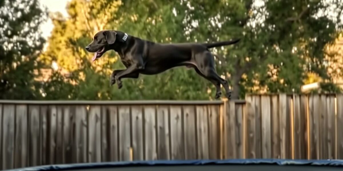 Giant Dog’s Hilarious Trampoline Antics Have Neighbors in Stitches!