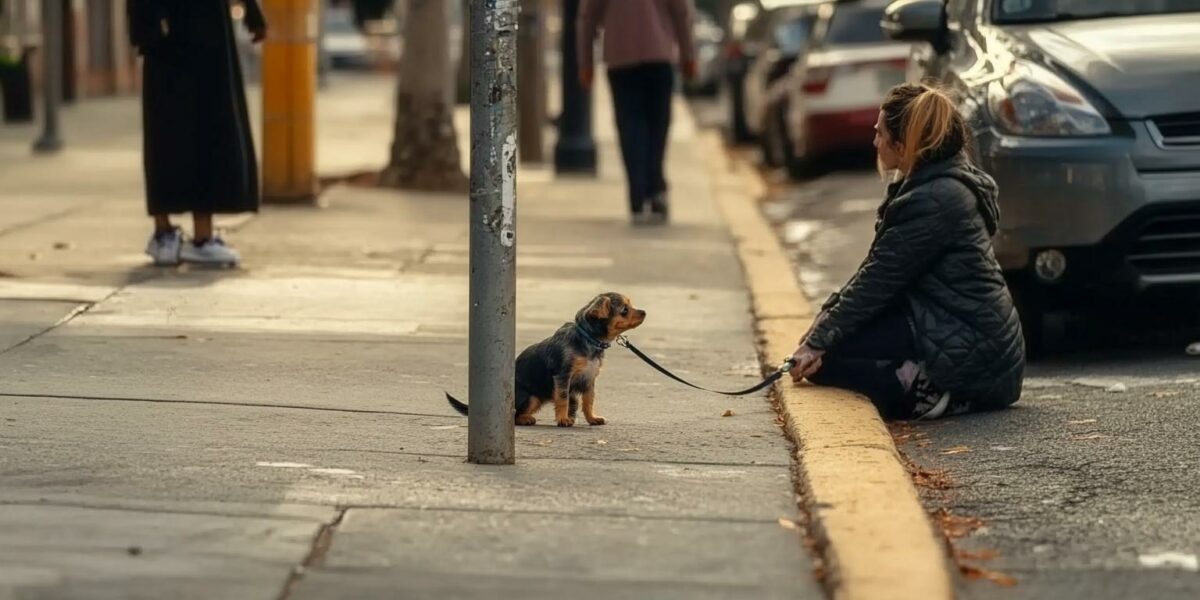 A Mystery Stranger Rescues Helpless Dog Left Alone on the Street