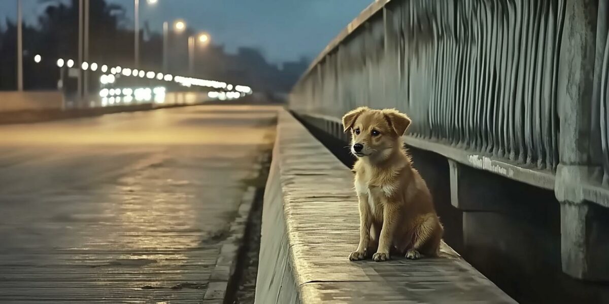 A Tale of Hope: Abandoned Dog's Unyielding Vigil at Lonely Overpass