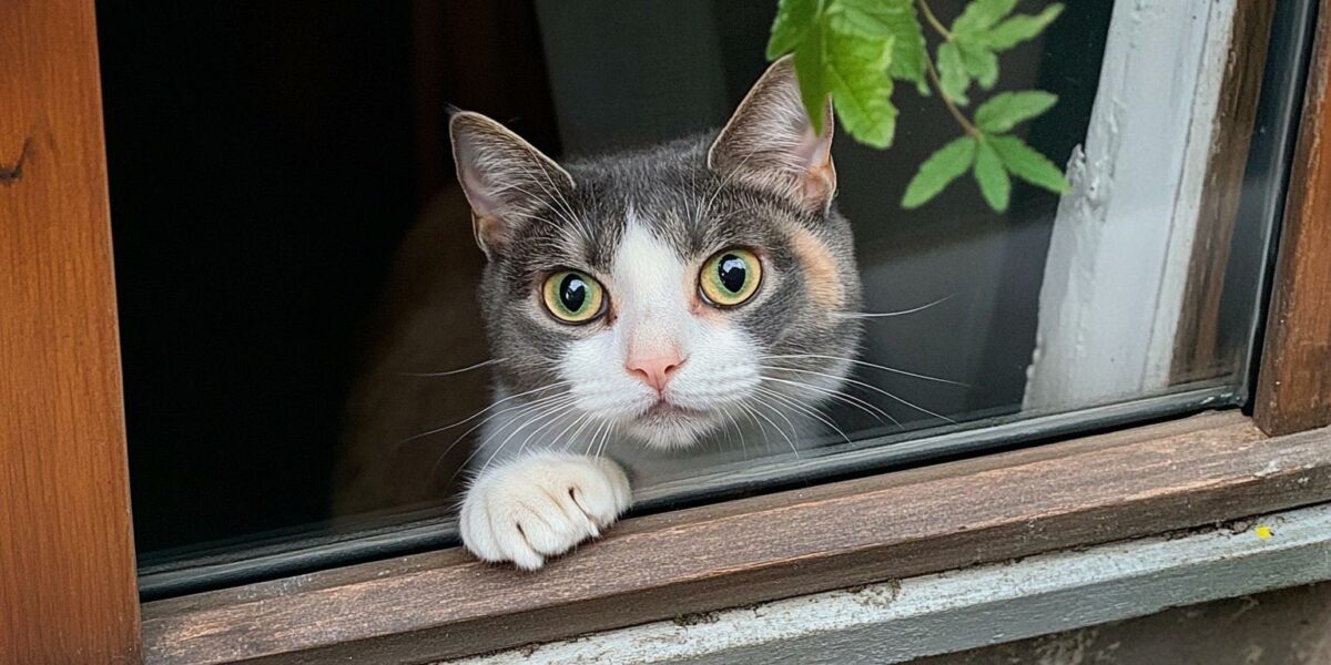 Curious Cat's Window Leap Leads to a Life-Changing Surprise