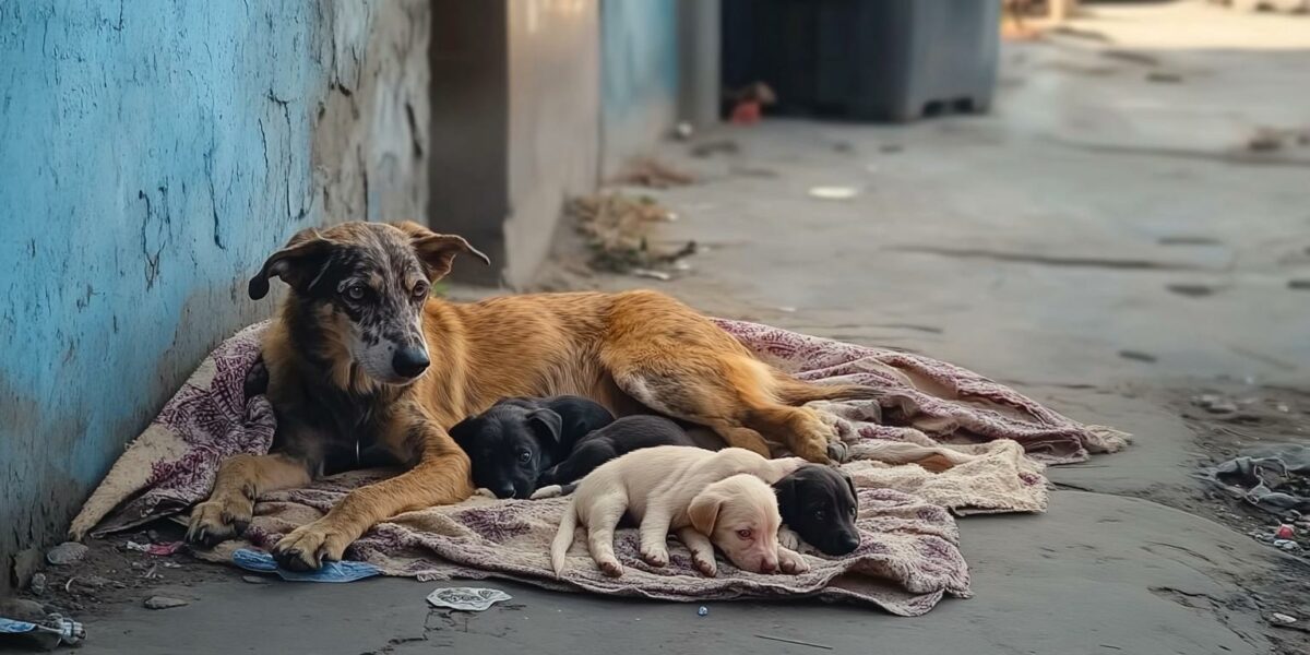 Rescuers Couldn't Believe Their Eyes When They Found This Brave Mama Dog's Secret