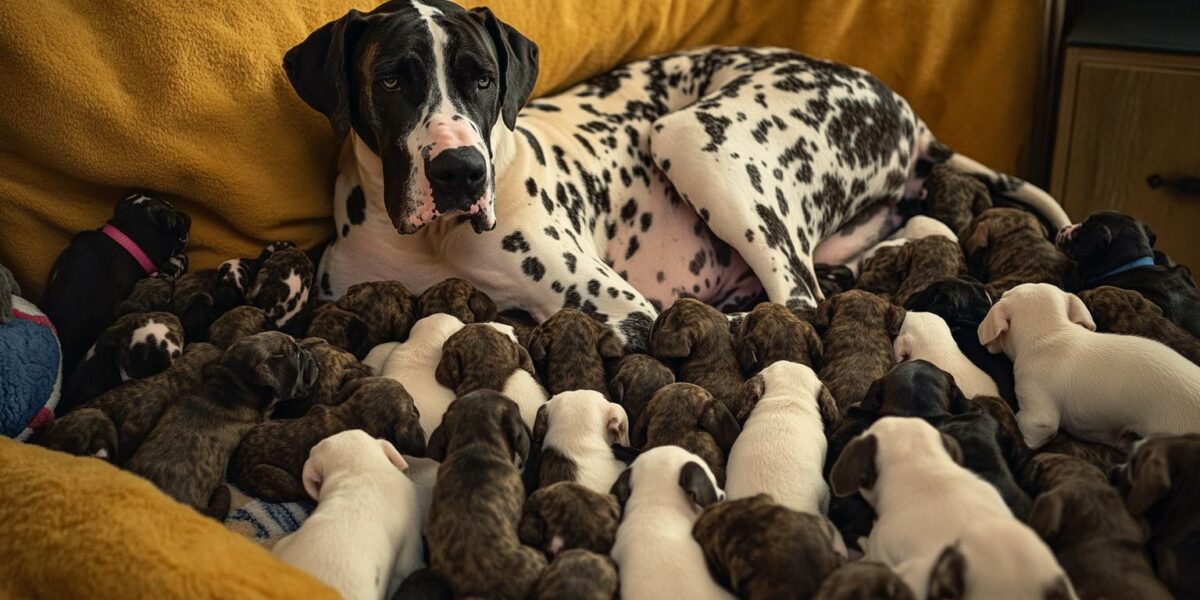 Unbelievable Miracle: Meet the Great Dane Supermom Who Delivered 21 Puppies!