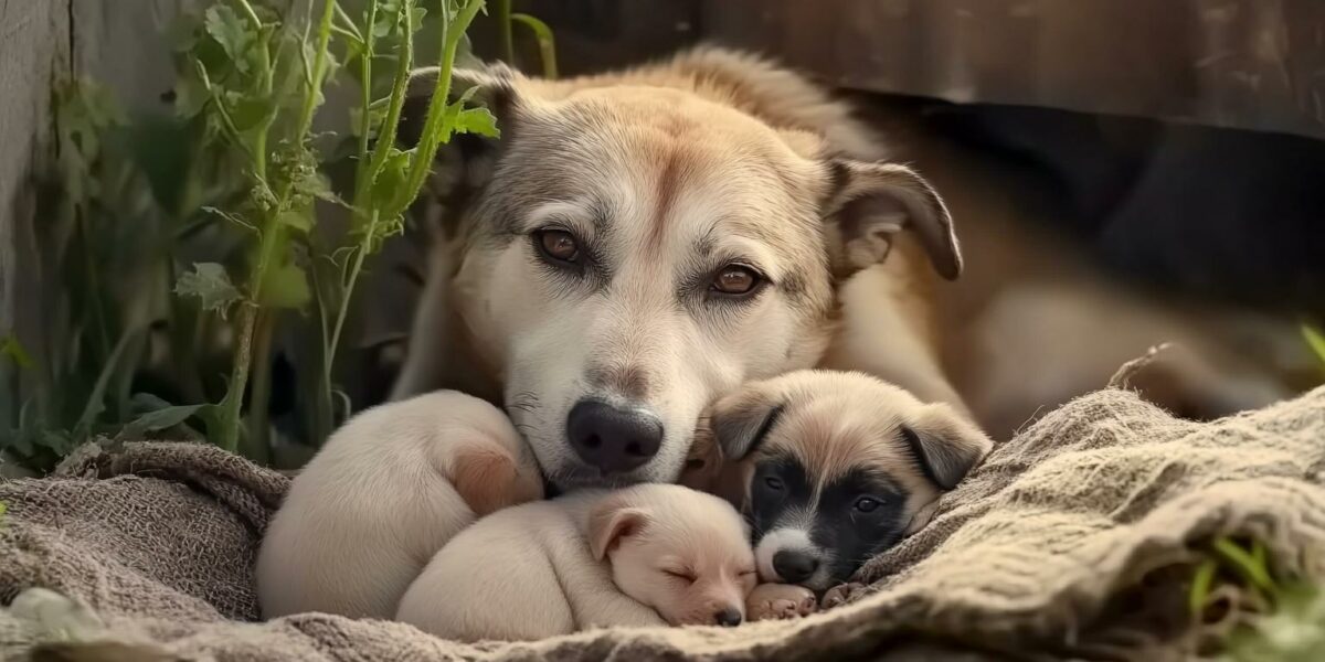 The Emotional Journey of a Forgotten Mama Dog and Her Pups